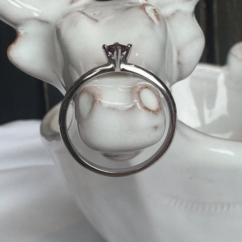 10KWG Princess With A Twist Pink Tourmaline Ring